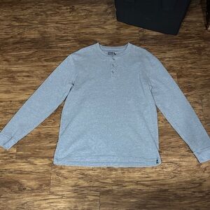 Eddie Bauer Light Gray Long Sleeve Henley